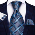 Geometric Pattern Neckties For Men Silk Tie Sets Square - VacationGrabs