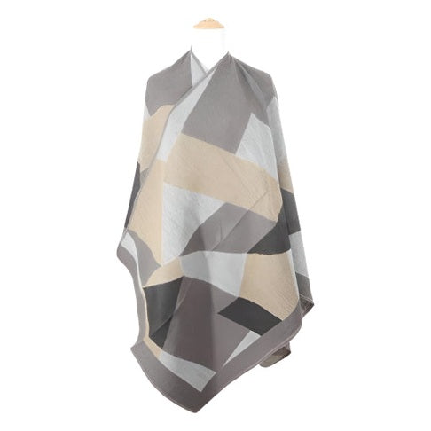 Geometric Pattern Poncho - VacationGrabs
