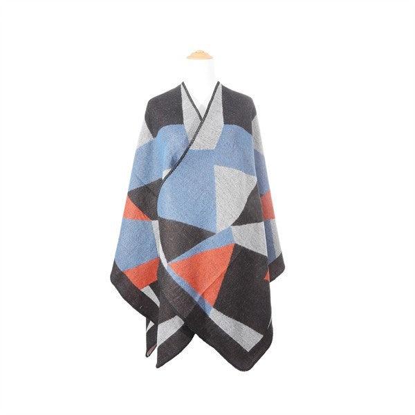 Women's Coats & Jackets Geometric Pattern Poncho
