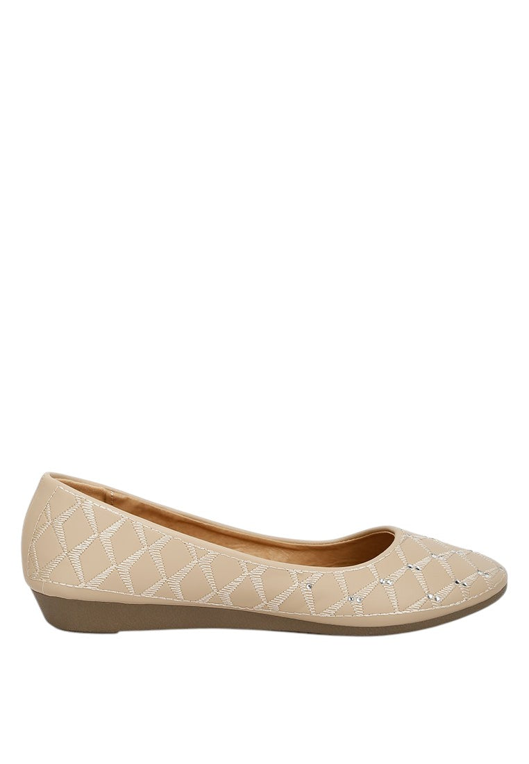 Gia Rhinestone Embellished Women'S Ballerinas