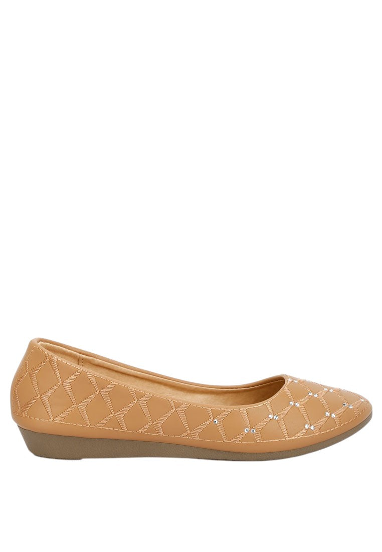 Gia Rhinestone Embellished Women'S Ballerinas