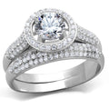 Stunning women's gift jewelry ring set with a sparkling center stone and pave accents