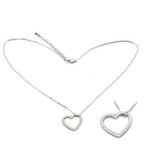 Silver heart pendant necklace with sparkling stones, perfect gift jewelry for special occasions