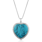 VacationGrabs turquoise heart pendant necklace, perfect gift jewelry for women