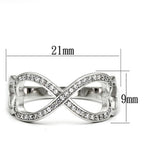 Silver Infinity Ring with Sparkling Stones, perfect as gift jewelry for her