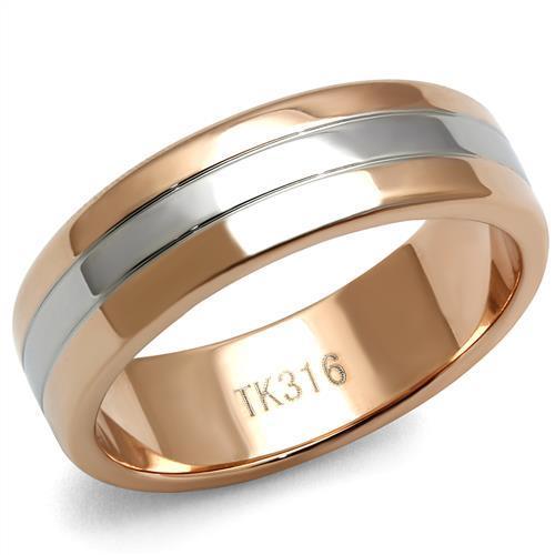 Elegant women's ring in rose gold with silver accents, perfect as gift jewelry for special occasions