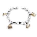 Silver Charm Bracelet with Heart and Love Letters, perfect as gift jewelry for special occasions