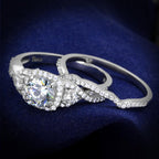Elegant women's gift jewelry set featuring a stunning diamond ring with intricate detailing