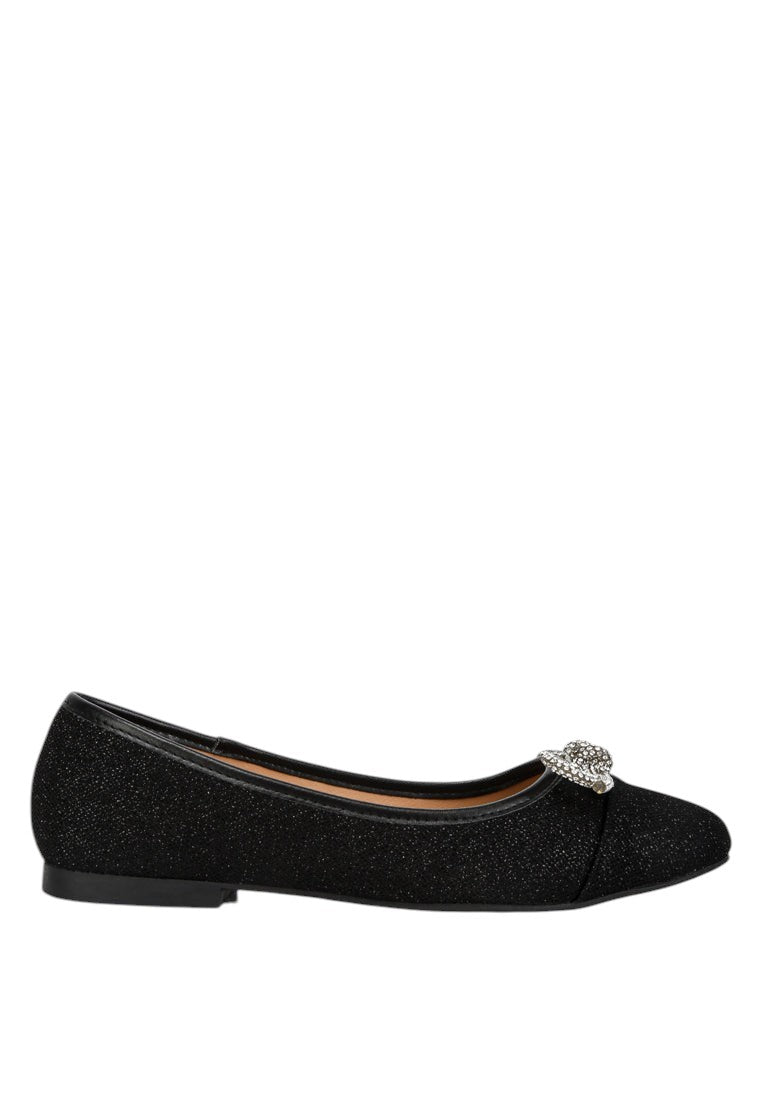 Gizeh Women Rhinestone Embellished Ballerinas