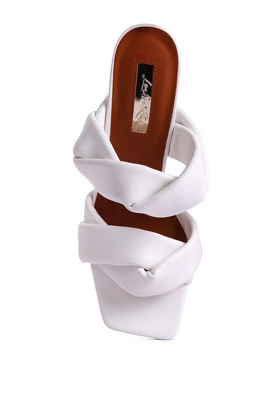 Women's Shoes - Heels Glam Girl Twisted Strap Spool Heeled Sandals