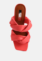 Glam Girl Twisted Strap Spool Heel Sandals