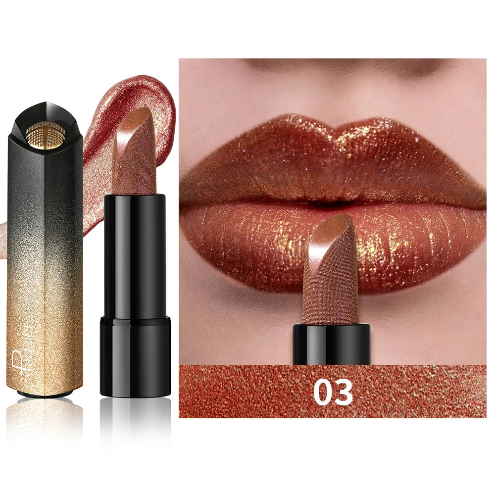 VacationGrabs glitter lipstick gloss, shimmery bronze color for glamorous looks