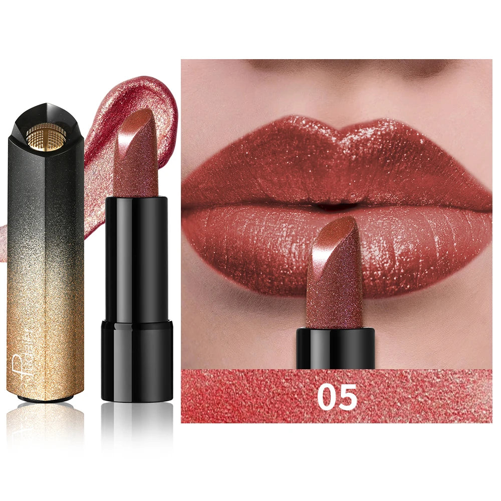 VacationGrabs glitter lipstick gloss in deep bronze for sparkling lips