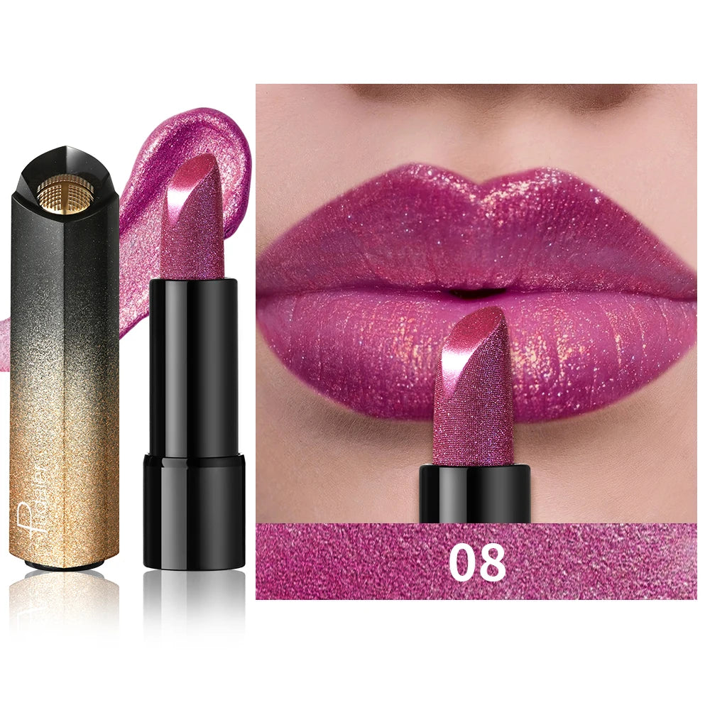 Glitter lipstick gloss in pink, perfect for festive occasions
