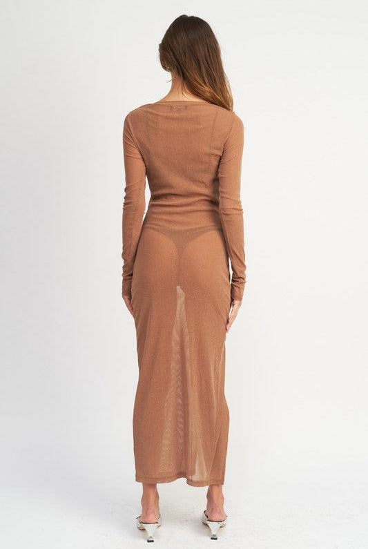 Women's Dresses Glitter Mesh Sheer Maxi Dress Cover Up