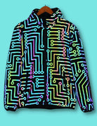 VacationGrabs Men's Glow in the Dark Pants Jacket with Circuit Pattern for Nighttime Visibility