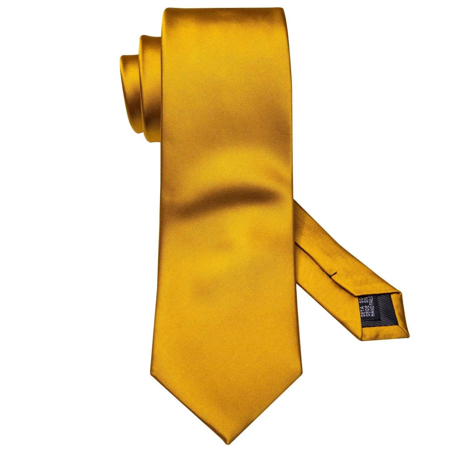 Gold and beige silk tie set for formal occasions