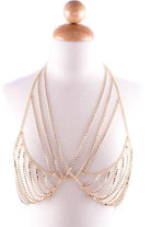 Women's Jewelry - Body Gold Bralet Body Jewelry
