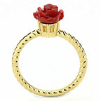 Gold brass necklace for women featuring a rose pendant, beautifully crafted for elegant styling