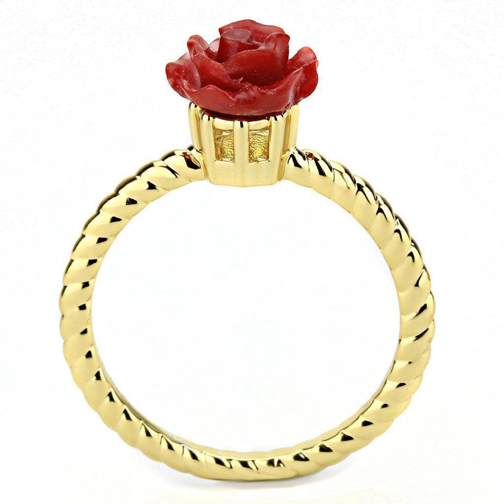 Gold brass necklace for women featuring a rose pendant, beautifully crafted for elegant styling