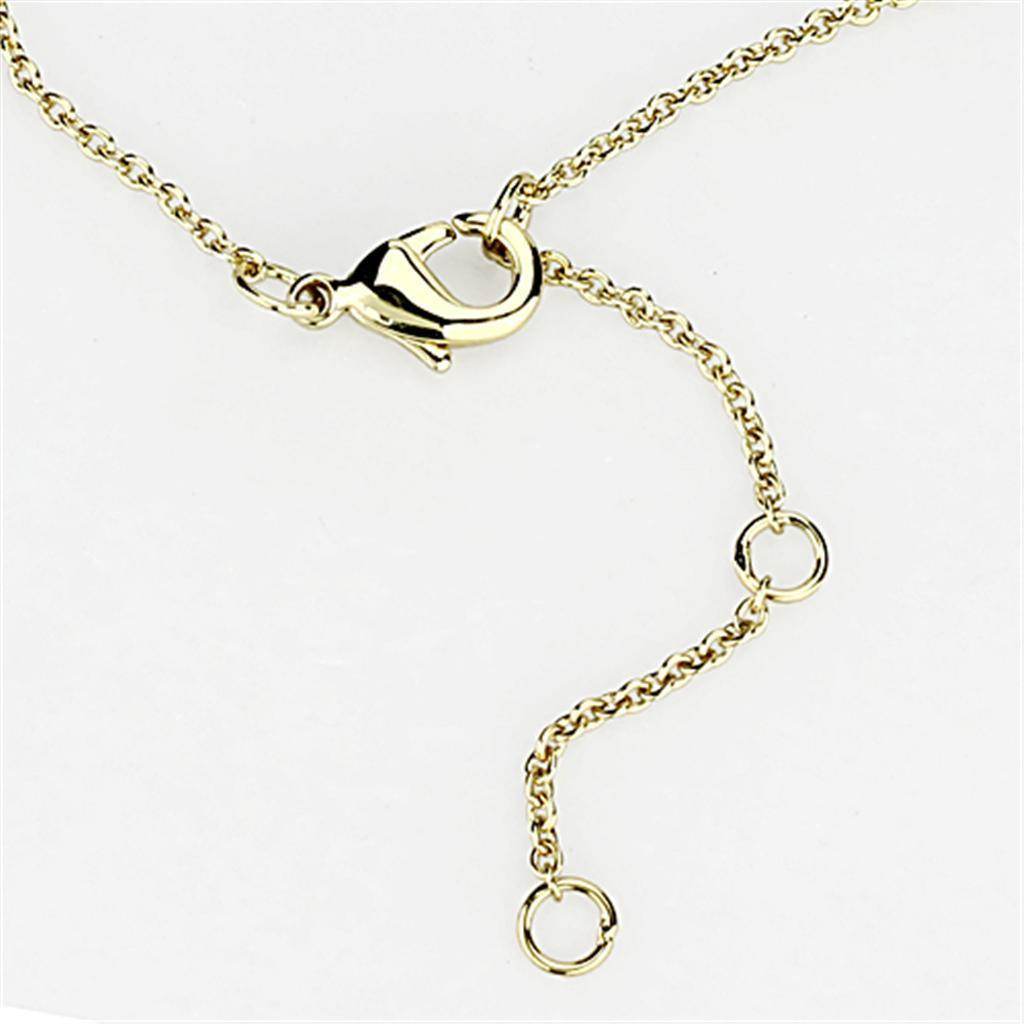 Close-up of a gold butterfly necklace for women with a secure clasp and adjustable chain design