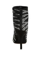 Rag Company gold embellished ankle boots with metallic detailing and a sleek high heel design