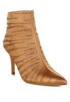 Rag Company gold embellished ankle boots with stylish design and high heel for elegant looks