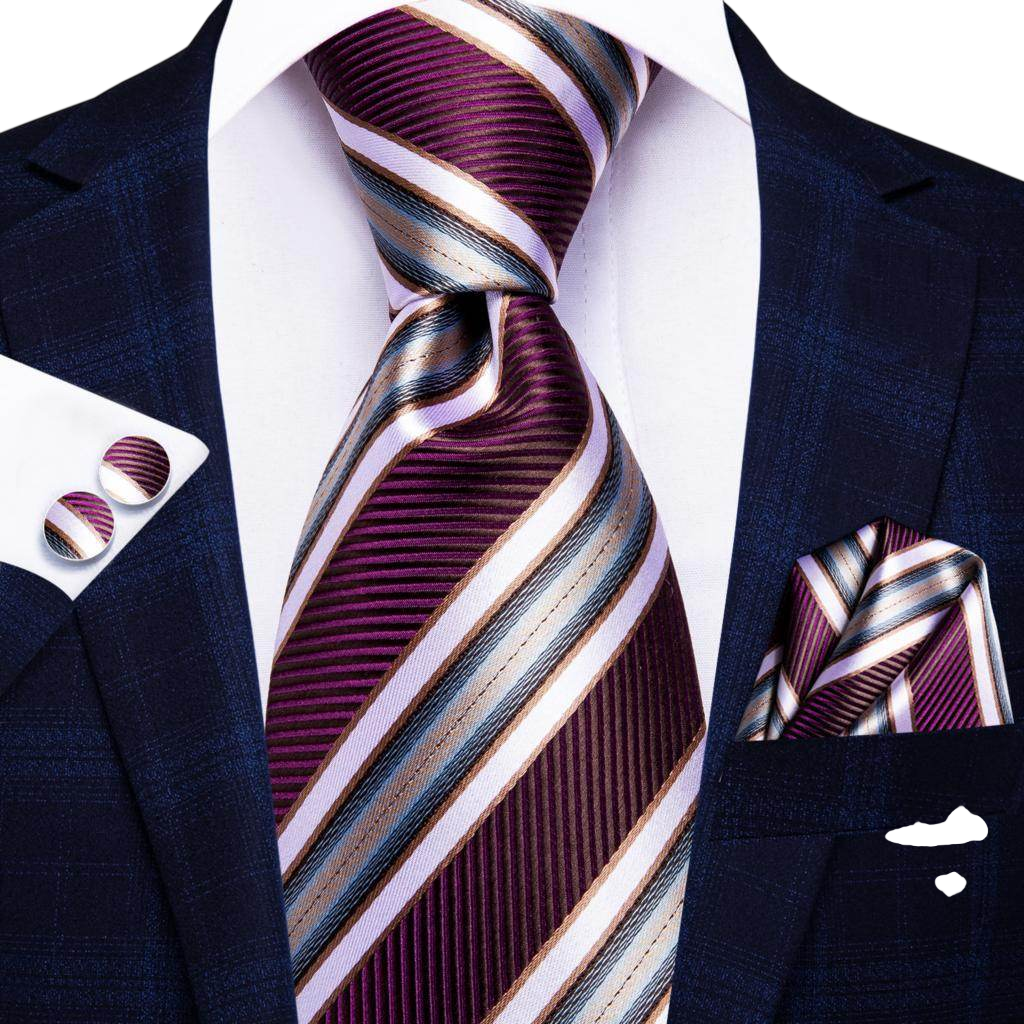 VacationGrabs Gold Paisley Formal Tie for Men