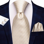 VacationGrabs Gold Paisley Formal Tie for Men