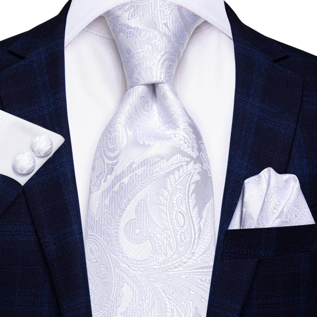 VacationGrabs Gold Paisley Formal Tie for Men