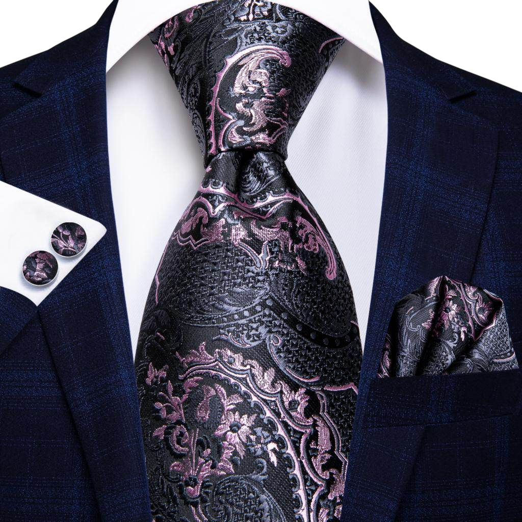 VacationGrabs Gold Paisley Formal Tie for Men