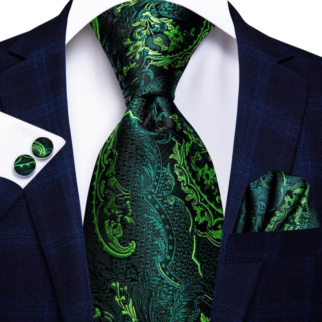 VacationGrabs Gold Paisley Formal Tie for Men