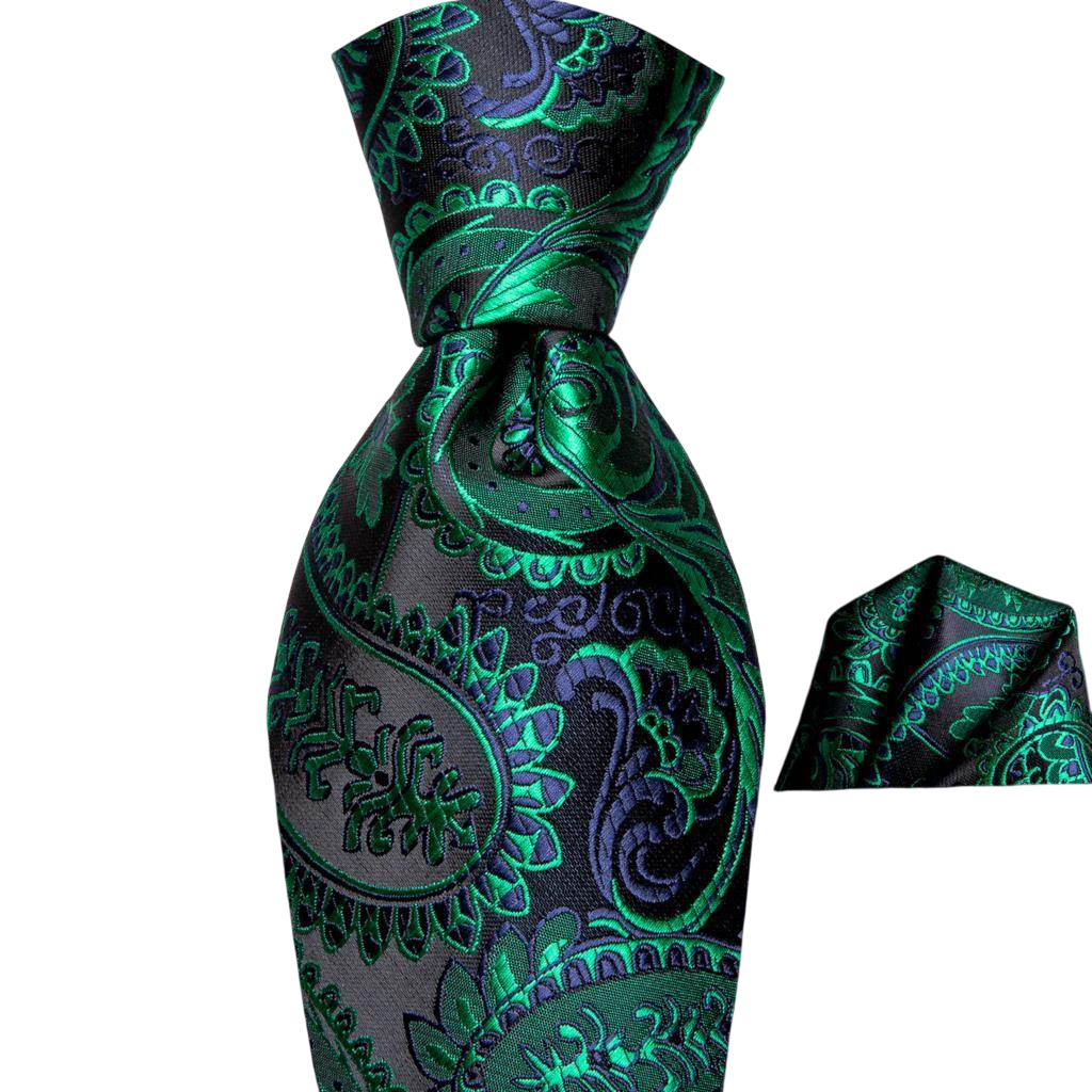 VacationGrabs Gold Paisley Formal Tie for Men