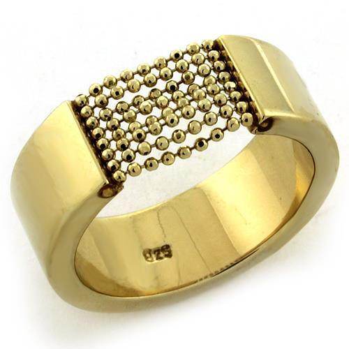 Stylish gold ring with bead accents, perfect vacation jewelry for women enjoying elegant accessories