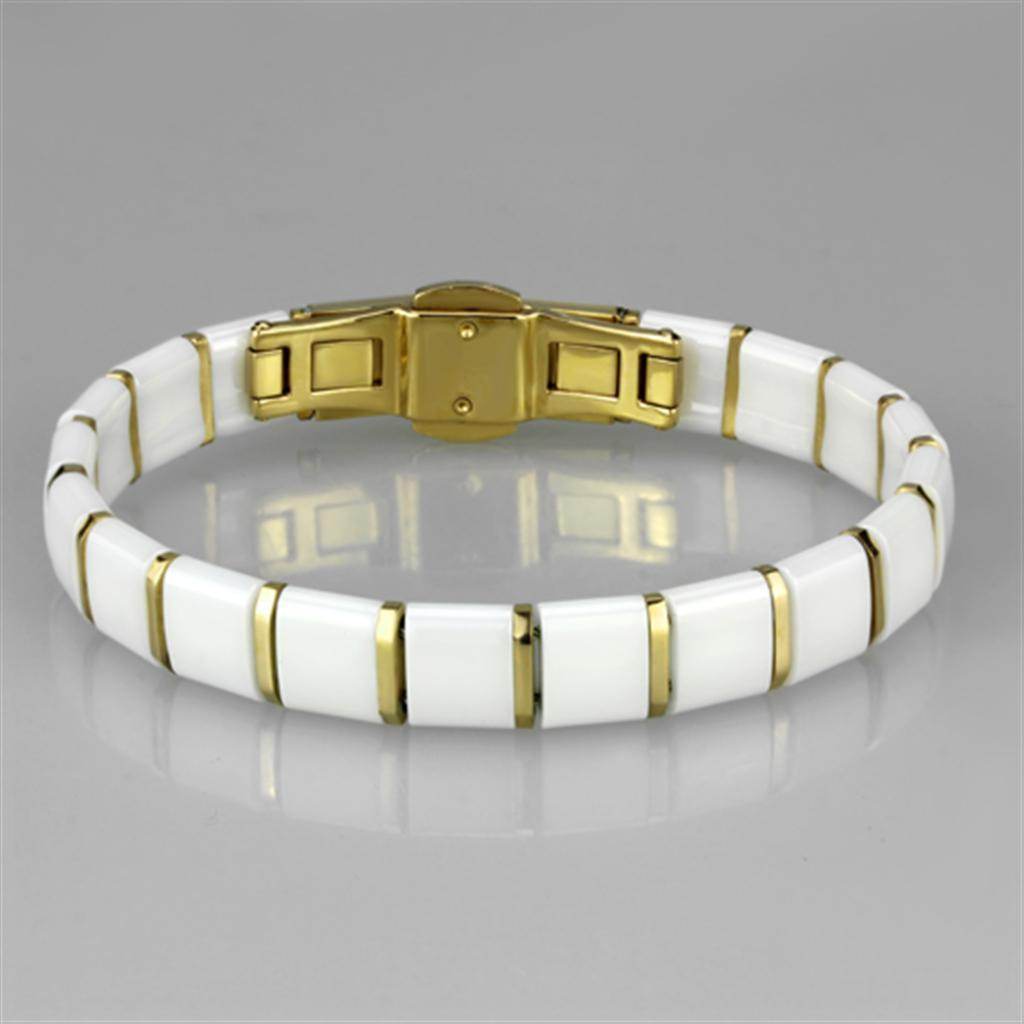Elegant gold white bangle for women with a stylish design, perfect for everyday wear