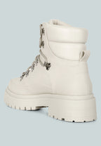 Goliath Lace Up Chunky Biker Boots