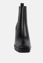 Grape Vine High Heeled Leather Boot