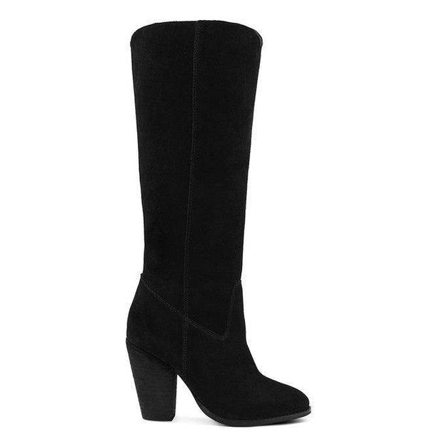 Great-Storm Suede Leather Calf Boots - VacationGrabs