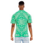 Green Bandana Print Tshirt - VacationGrabs