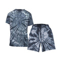 Grey Swirl Tye Dye Tshirt Short Set - VacationGrabs
