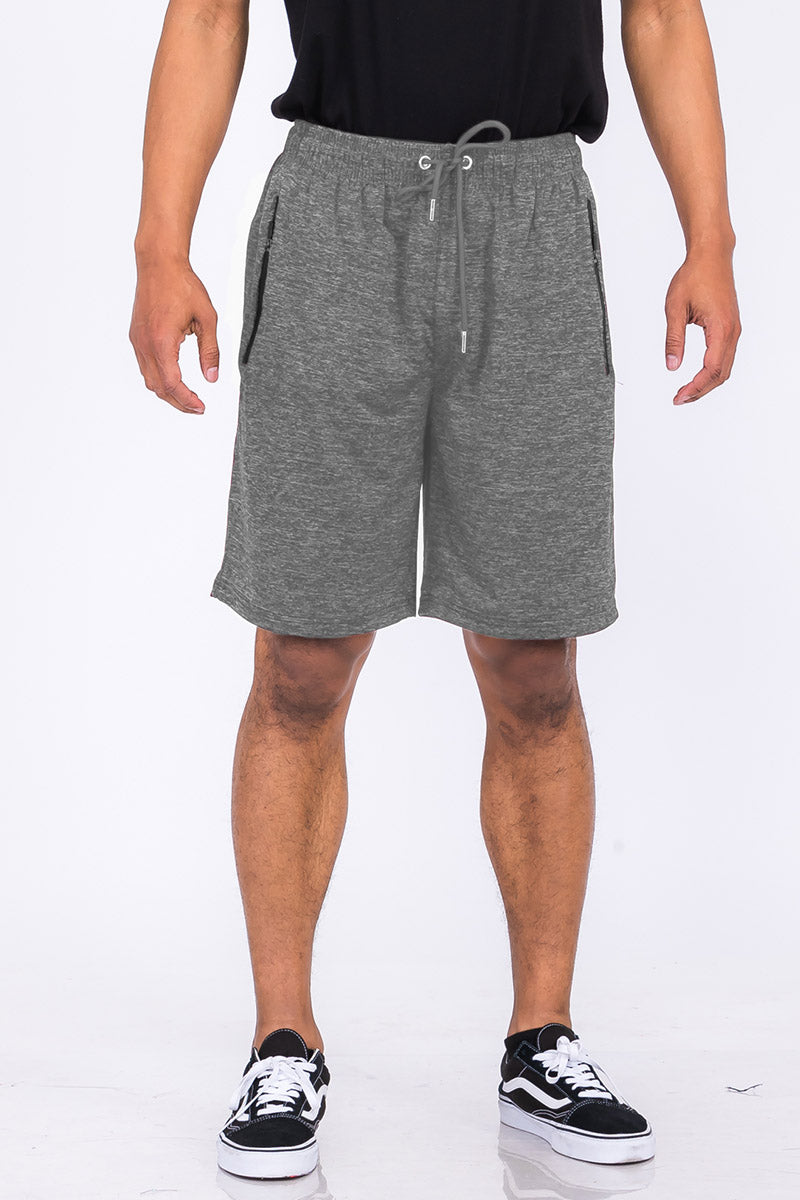Speckled Performance Shorts – Elastic Waist & Drawstring