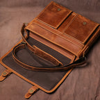 brown messenger leather bags, durable design for everyday use