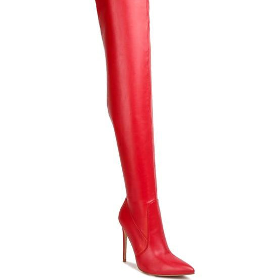 Women's Shoes - Boots Gush Over Knee High Heel Boots