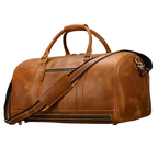 Men's Luxury Leather Gym Bag for Travel Convenience