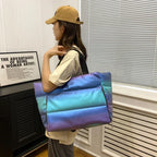 Iridescent gym bag for women, spacious and stylish, perfect for workouts