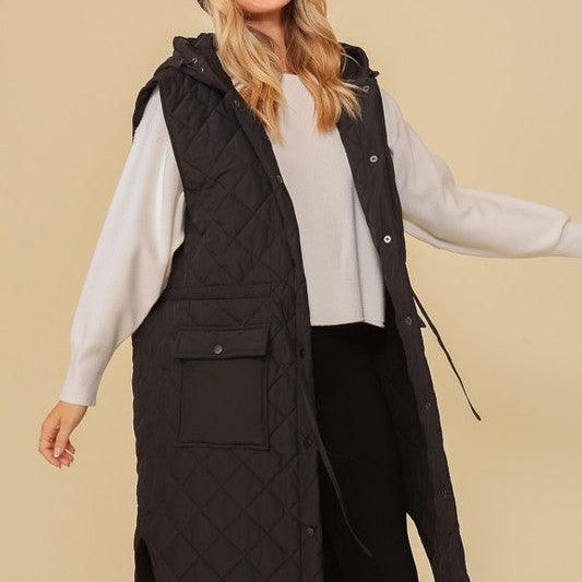 Women's Coats & Jackets Haileys Hooded Oversized Vest Jacket in Sage