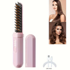 Pink hair straightener comb with easy grip for smooth styling