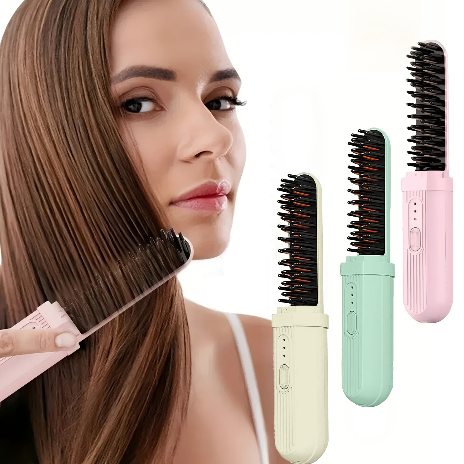 VacationGrabs hair straightener in pastel colors for sleek styling