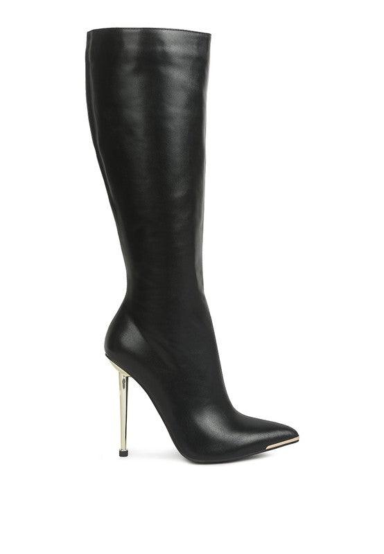 Women's Shoes - Boots Hale Faux Leather Pointed Heel Calf Boots