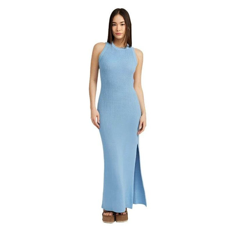 Halter Neck Maxi Dress with Open Back - VacationGrabs